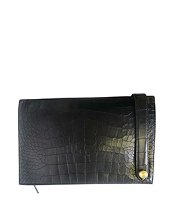 Kite Clutch, Croc Embossed Leather DB,3*